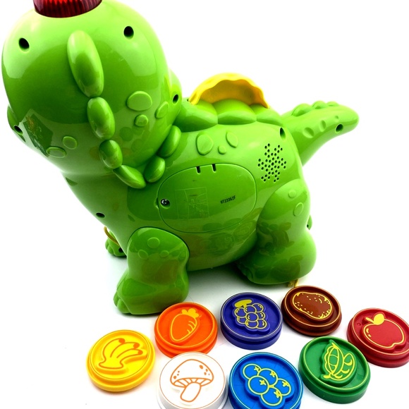 VTech Chomp & Count Dino Toys Sounds Coins Tokens Talking Baby Toddler Learning - Picture 6 of 7